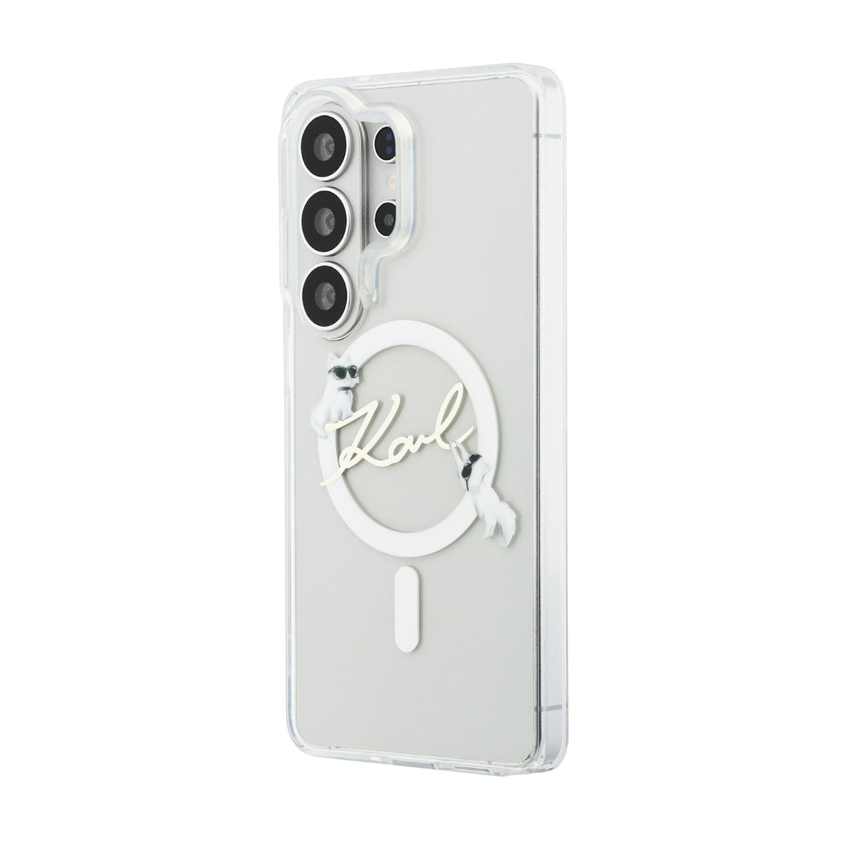 Karl Lagerfeld IML Choupette Karl Script Logo Magnetic Case for Samsung Galaxy S26 Ultra Transparent
