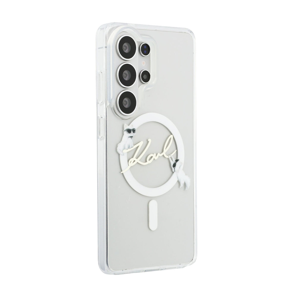 Karl Lagerfeld IML Choupette Karl Script Logo Magnetic Case for Samsung Galaxy S26 Ultra Transparent