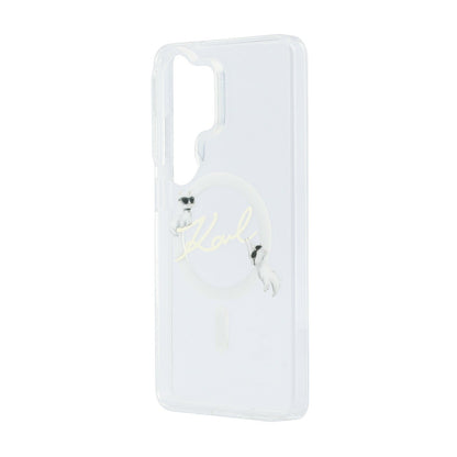 Karl Lagerfeld IML Choupette Karl Script Logo Magnetic Case for Samsung Galaxy S26 Ultra Transparent
