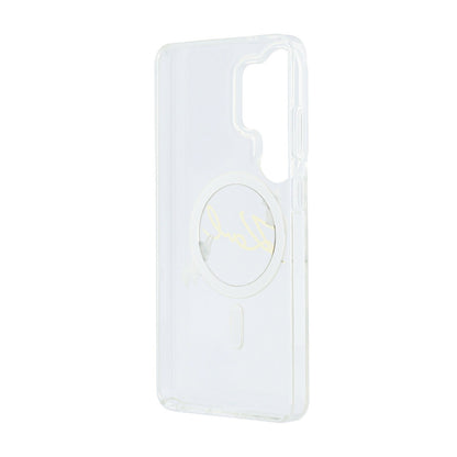 Karl Lagerfeld IML Choupette Karl Script Logo Magnetic Case for Samsung Galaxy S26 Ultra Transparent