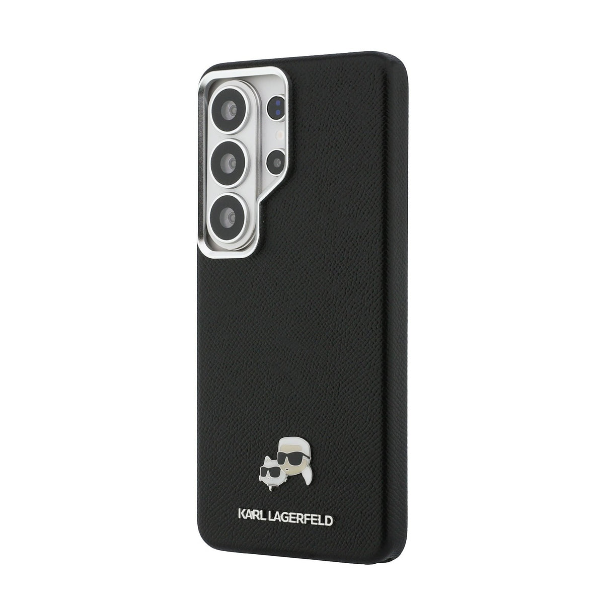 Karl Lagerfeld Grained PU Leather K&CH Heads Magnetic Case for Samsung Galaxy S26 Ultra Black
