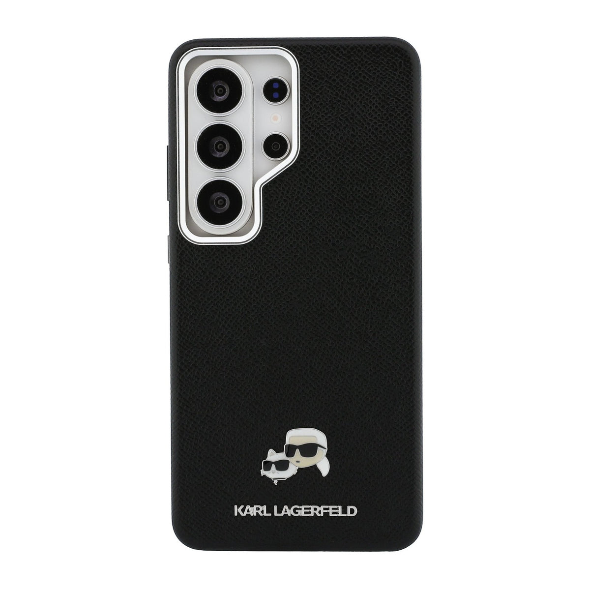 Karl Lagerfeld Grained PU Leather K&CH Heads Magnetic Case for Samsung Galaxy S26 Ultra Black