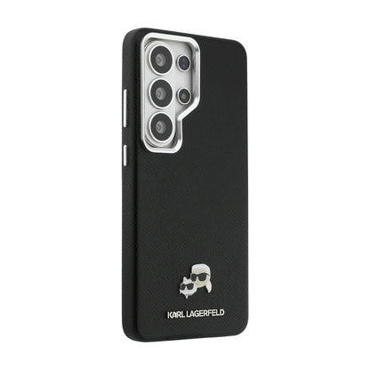 Karl Lagerfeld Grained PU Leather K&CH Heads Magnetic Case for Samsung Galaxy S26 Ultra Black