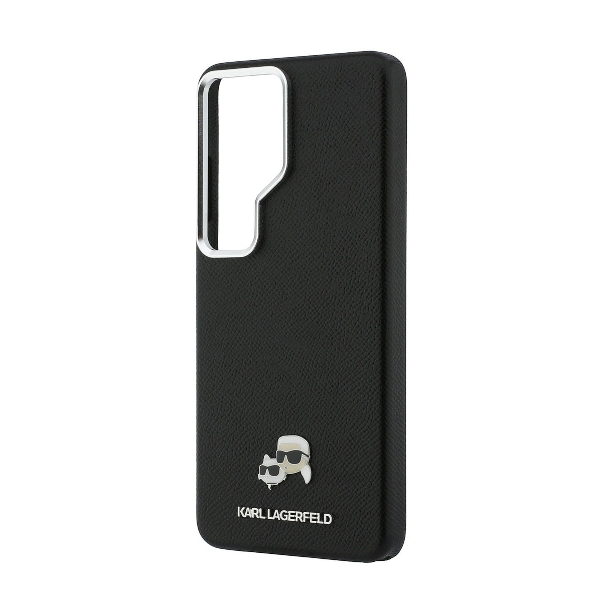Karl Lagerfeld Grained PU Leather K&CH Heads Magnetic Case for Samsung Galaxy S26 Ultra Black