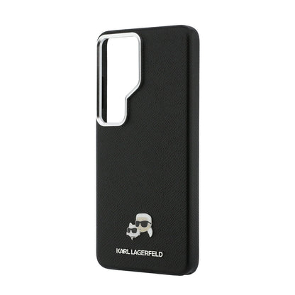 Karl Lagerfeld Grained PU Leather K&CH Heads Magnetic Case for Samsung Galaxy S26 Ultra Black