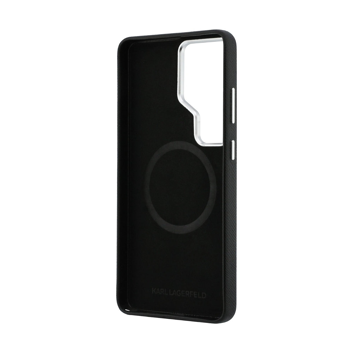 Karl Lagerfeld Grained PU Leather K&CH Heads Magnetic Case for Samsung Galaxy S26 Ultra Black