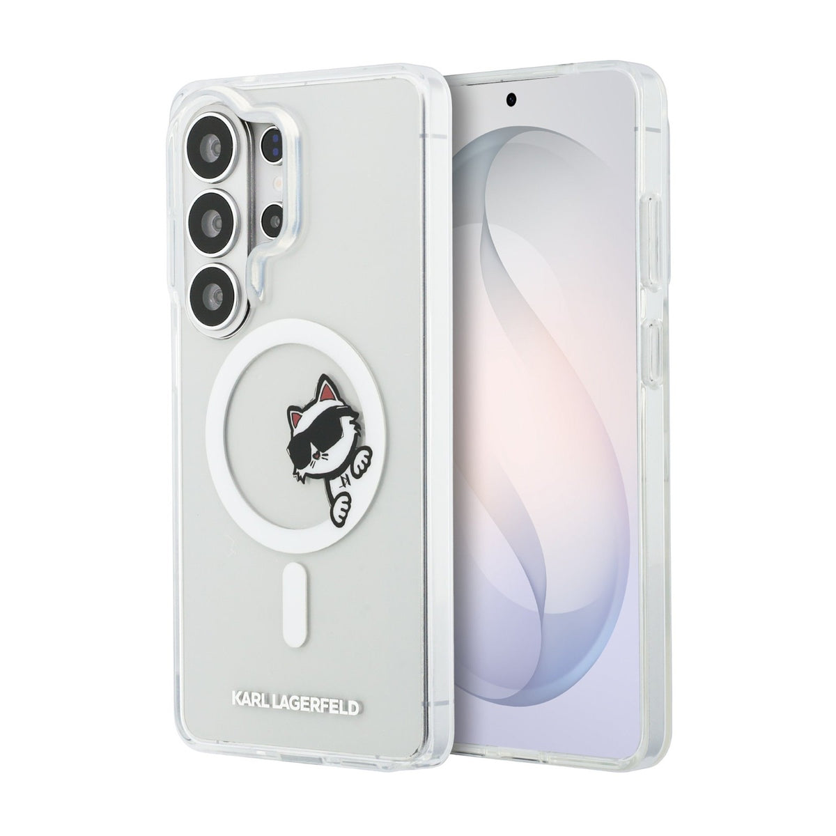 Karl Lagerfeld IML Choupette Peekaboo Logo Magnetic Case for Samsung Galaxy S26 Ultra Transparent