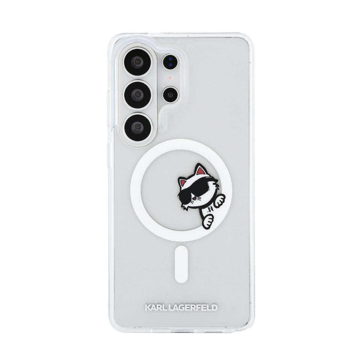 Karl Lagerfeld IML Choupette Peekaboo Logo Magnetic Case for Samsung Galaxy S26 Ultra Transparent