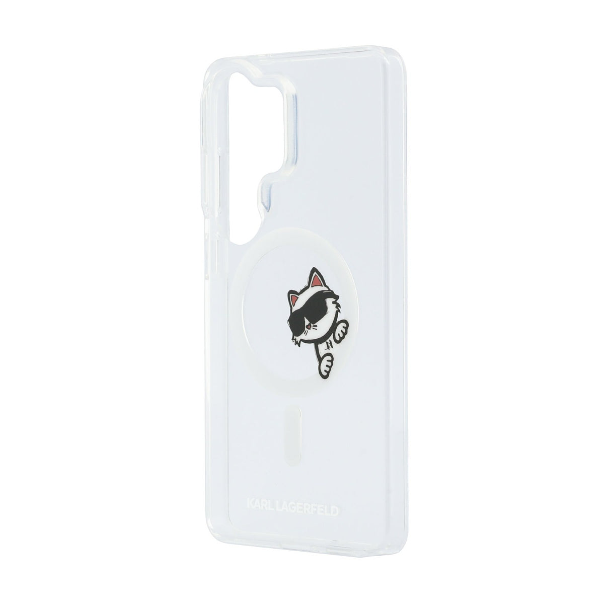 Karl Lagerfeld IML Choupette Peekaboo Logo Magnetic Case for Samsung Galaxy S26 Ultra Transparent