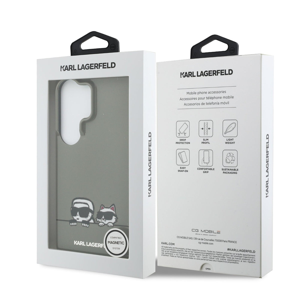 Karl Lagerfeld IML K&CH Peekaboo Logo Magnetic Case for Samsung Galaxy S26 Ultra Black