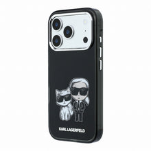 Karl Lagerfeld PU Semi Wrap Smooth Sketch Bodies Magsafe Case for iPhone 18 Pro Black