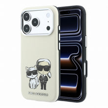 Karl Lagerfeld PU Semi Wrap Smooth Sketch Bodies Magsafe Case for iPhone 18 Pro Beige