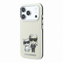 Karl Lagerfeld PU Semi Wrap Smooth Sketch Bodies Magsafe Case for iPhone 18 Pro Beige