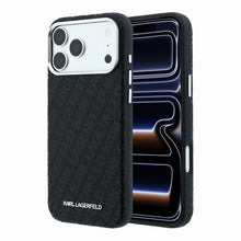Karl Lagerfeld PU Grained Allover Semi Wrap Magsafe Case for iPhone 18 Pro Black