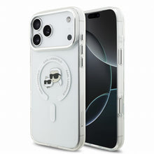 Karl Lagerfeld IML K&CH Heads Metal Frame MagSafe Case for iPhone 18 Pro Max White
