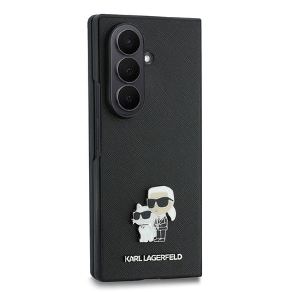 Karl Lagerfeld PU Saffiano Karl and Choupette Case for Samsung Galaxy Z Fold 8 Ultra Black