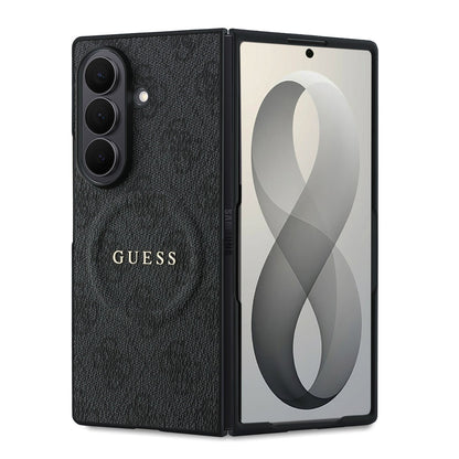 Guess PU Leather 4G Magnetic Case for Samsung Galaxy Z Fold 8 Ultra Black