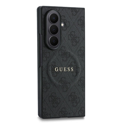 Guess PU Leather 4G Magnetic Case for Samsung Galaxy Z Fold 8 Ultra Black