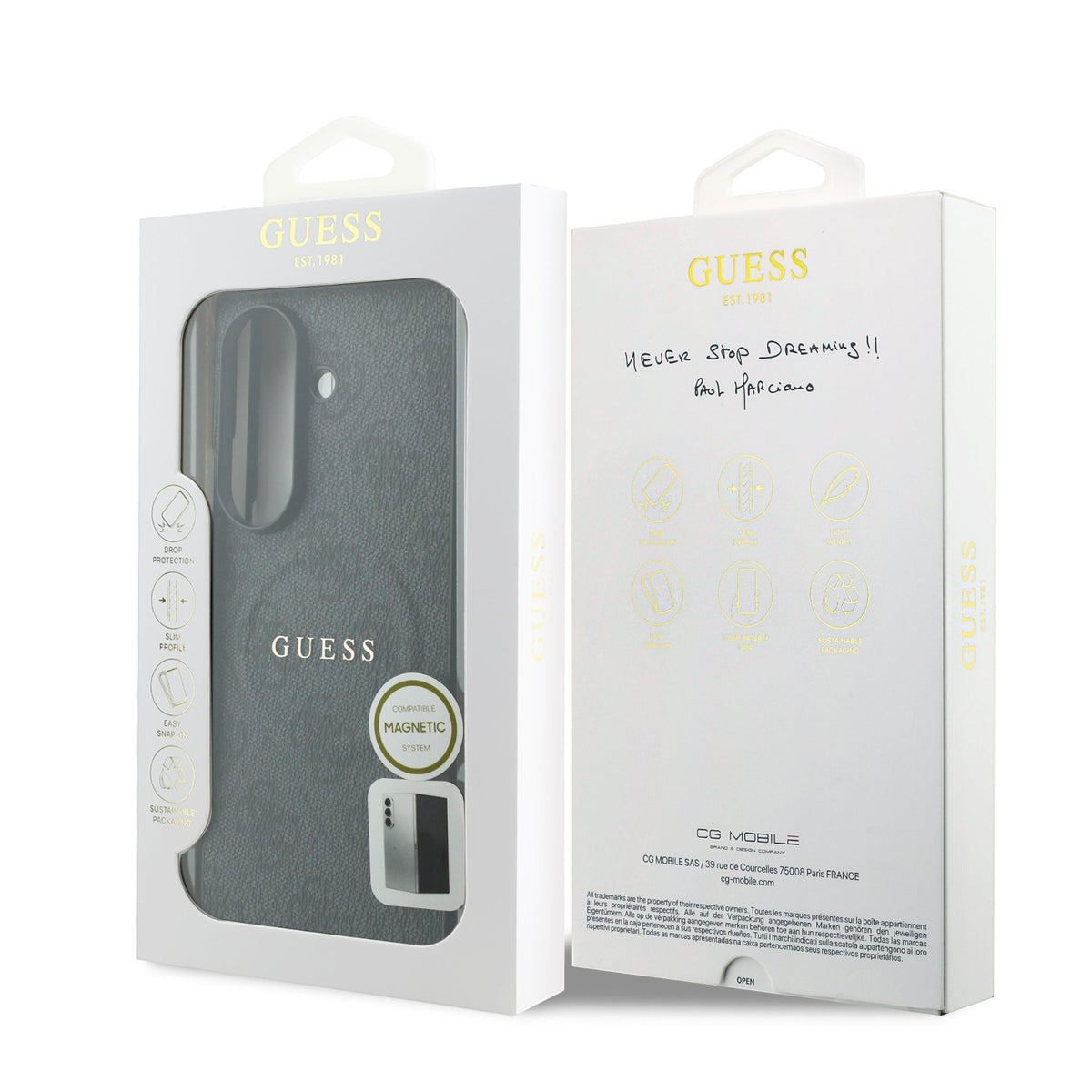 Guess PU Leather 4G Magnetic Case for Samsung Galaxy Z Fold 8 Ultra Black