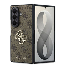 Guess PU 4G Metal Logo Case for Samsung Galaxy Z Fold 8 Ultra Brown
