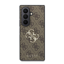 Guess PU 4G Metal Logo Case for Samsung Galaxy Z Fold 8 Ultra Brown