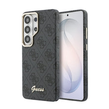 Guess PU 4G Script Metal Logo Magnetic Case for Samsung Galaxy S26 Ultra Black